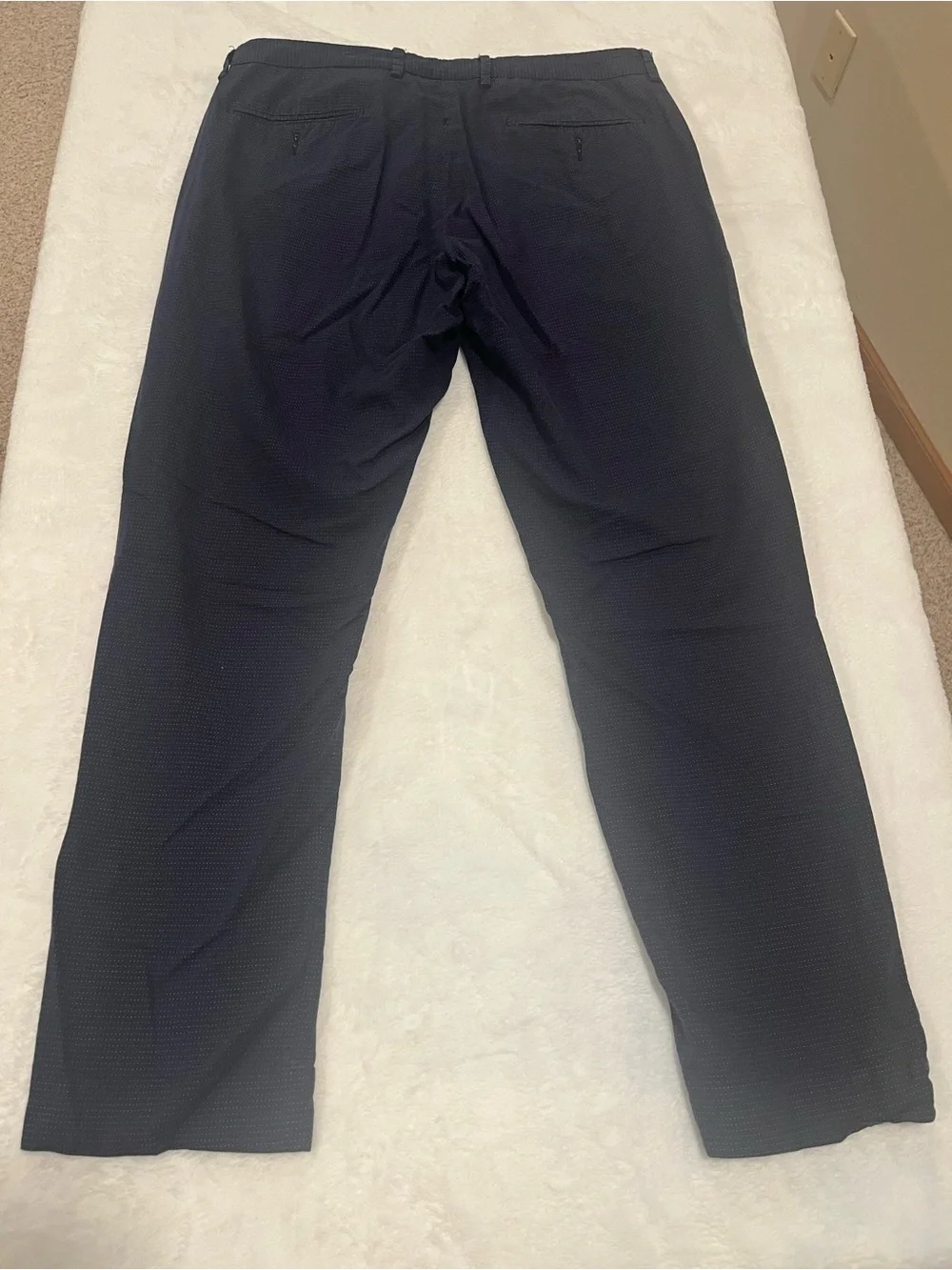 J. Crew Slim Bedford Pants - Navy Blue Pin Dot Chinos - Size 33x32